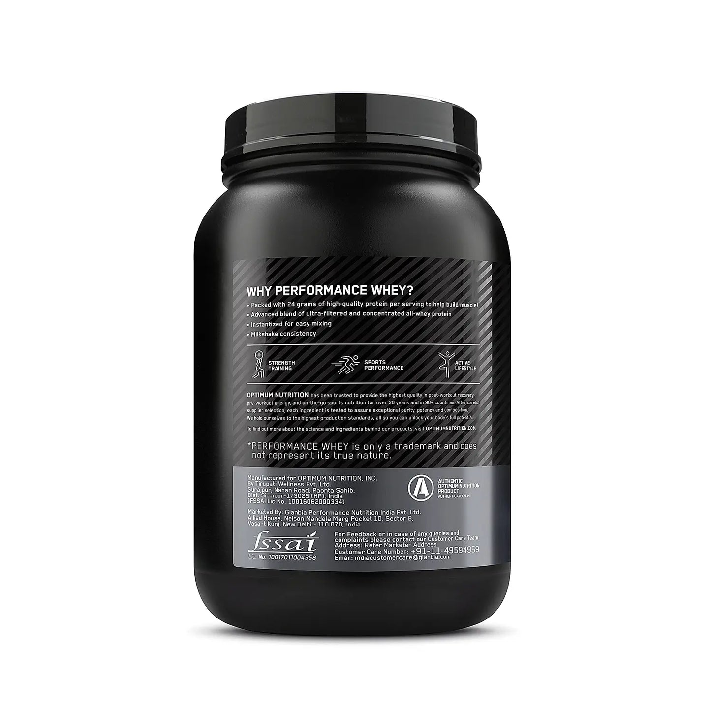 OPTIMUM NUTRITION Performance Whey Protein Powder Blend with Isolate | 24g Protein | 5g BCAA | Chocolate | 1 kg