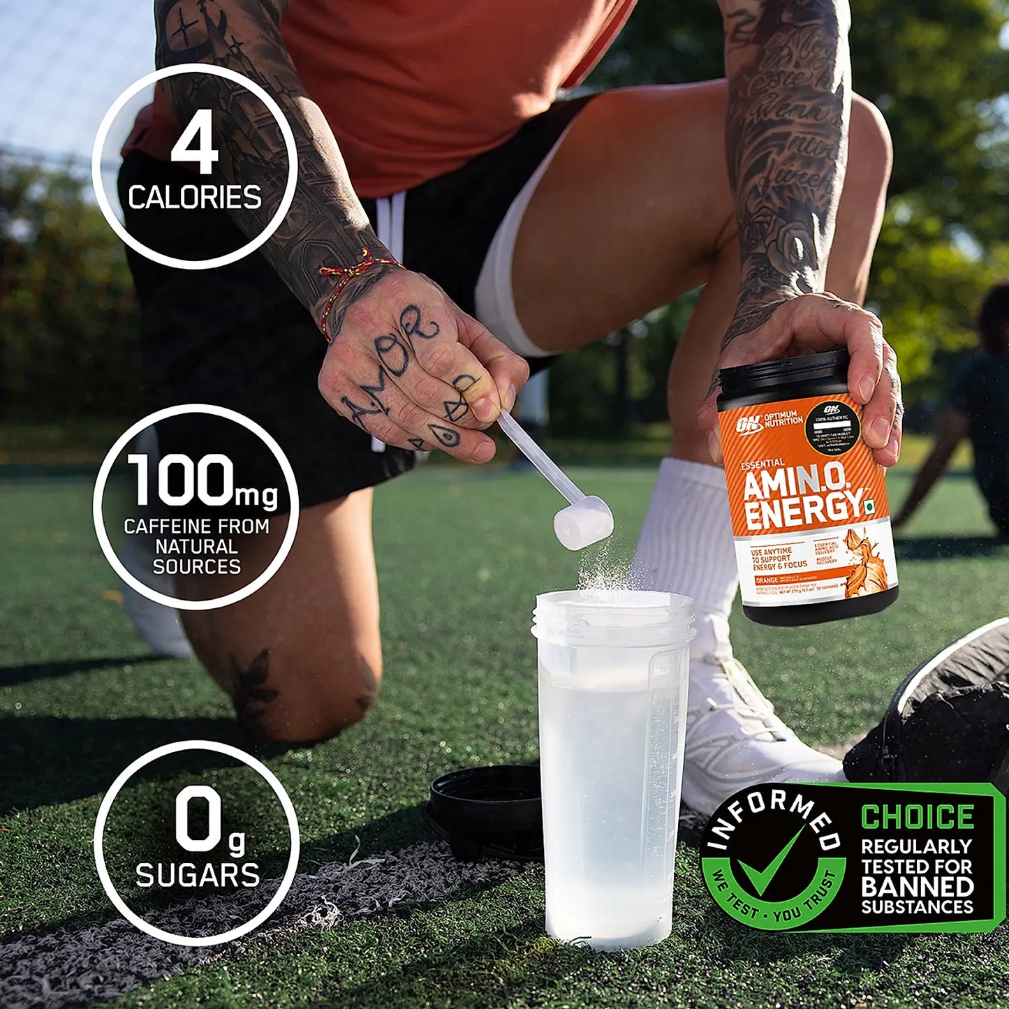 Optimum Nutrition (ON) Amino Energy - Pre Workout with Green Tea Extract | BCAA | Amino Acids | Energy Powder | 30 Servings