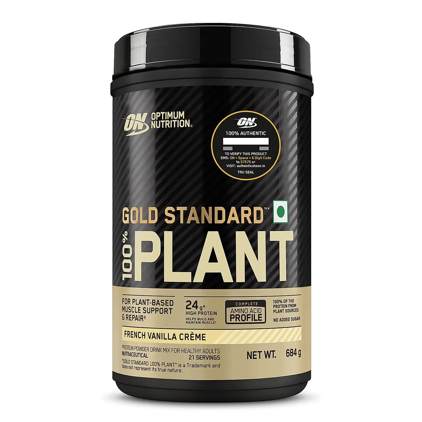 Optimum Nutrition (ON) Gold Standard 100% Plant Protein - 21 Serve | 684 g | Vegan | Complete Amino Acid Profile | Zero Added Sugars | Gluten-Free