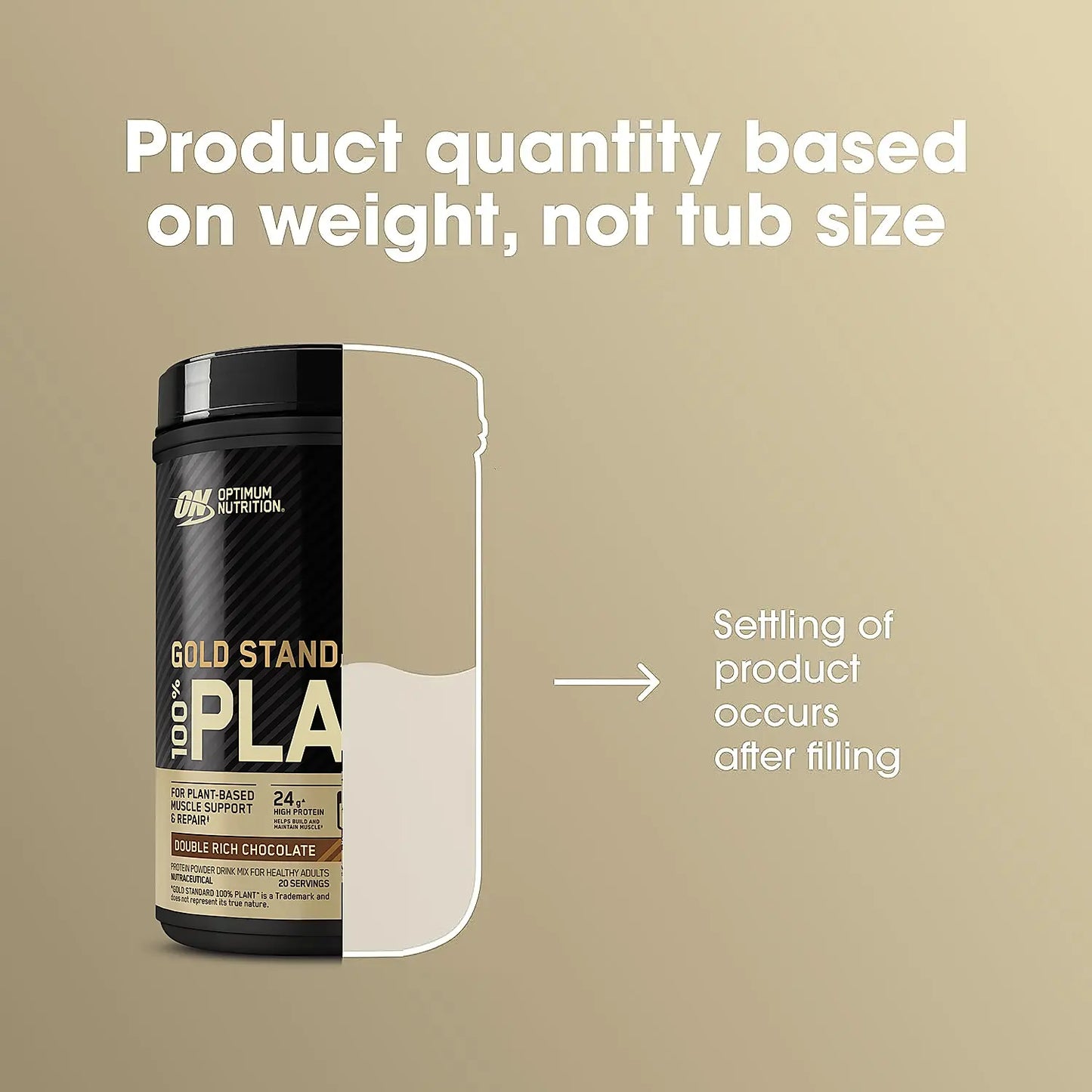 Optimum Nutrition (ON) Gold Standard 100% Plant Protein - 21 Serve | 684 g | Vegan | Complete Amino Acid Profile | Zero Added Sugars | Gluten-Free