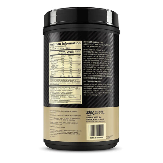 Optimum Nutrition (ON) Gold Standard 100% Plant Protein - 21 Serve | 684 g | Vegan | Complete Amino Acid Profile | Zero Added Sugars | Gluten-Free