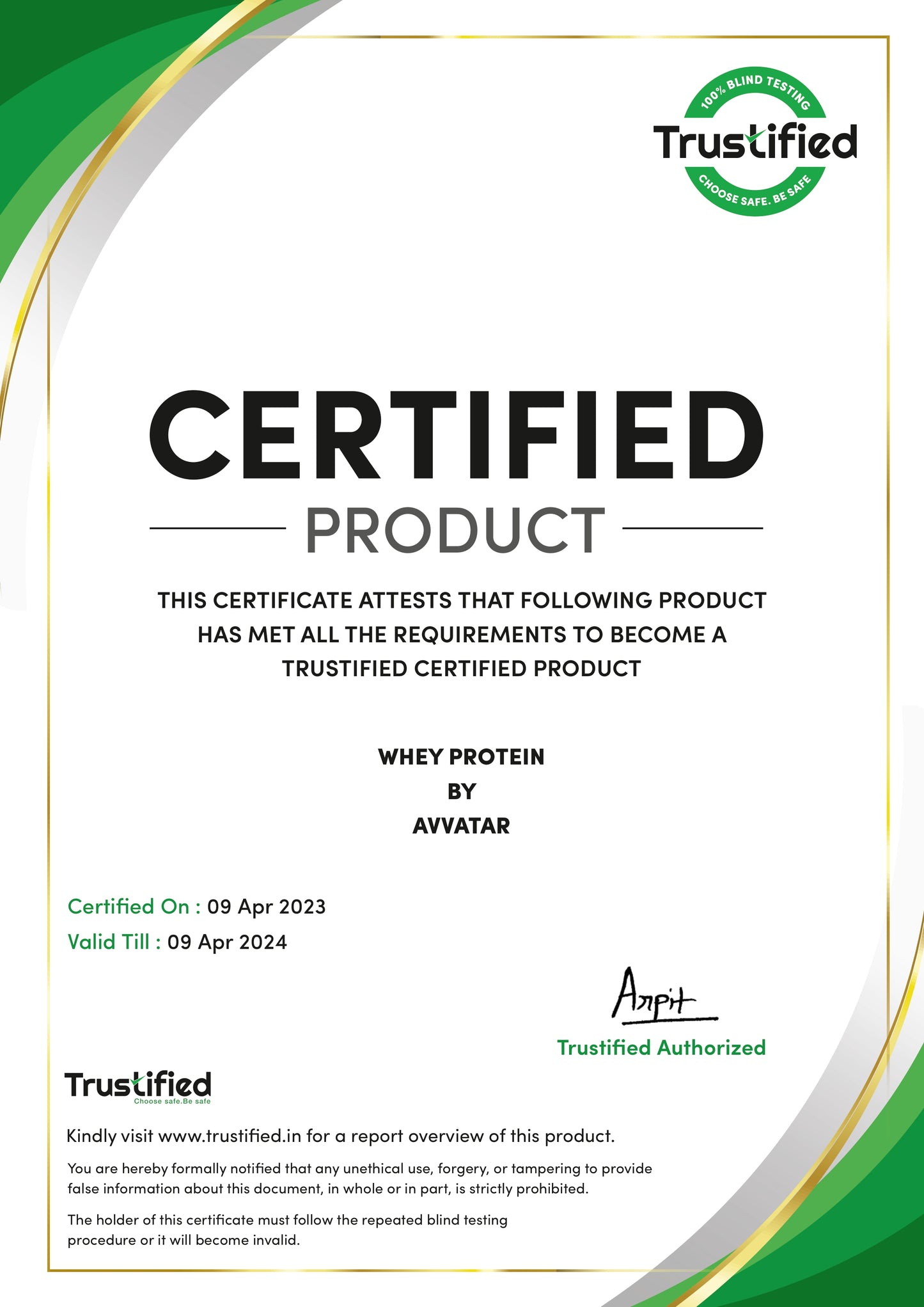 AVVATAR WHEY PROTEIN | 1 KG | 27g Protein | Isolate & Concentrate Blend