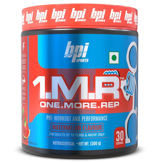 BPI Sports 1.M.R. - One More Rep Pre-Workout Powder | Increase Energy and Stamina | Intense Strength | Recover Faster | 300 GM | 30 servings