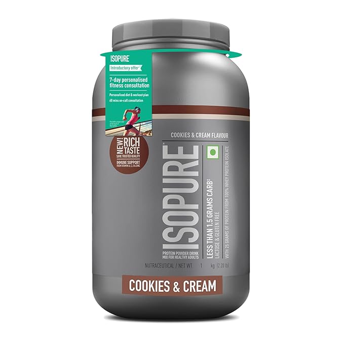 Isopure 100% Whey Isolate Protein | With Vitamins for Immune support | Lactose & Gluten-Free | Vegetarian protein for Men & Women.