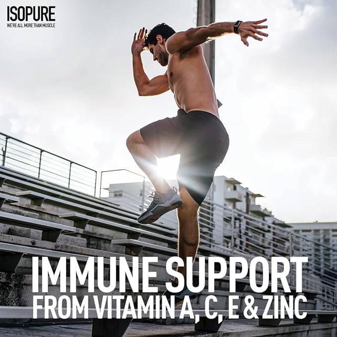 Isopure 100% Whey Isolate Protein | With Vitamins for Immune support | Lactose & Gluten-Free | Vegetarian protein for Men & Women.