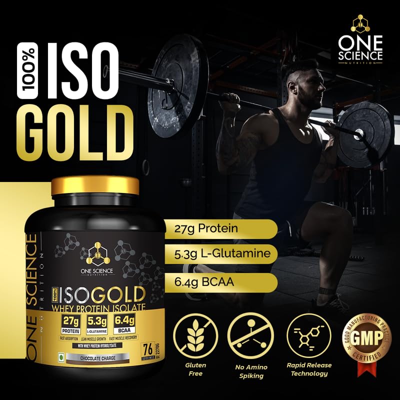 One Science Nutrition (OSN) Iso Gold Whey Protein 5 lbs Grass Fed Whey | 27g Protein | 5.3g Glutamine | 6.4g BCAA