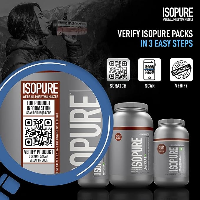 Isopure 100% Whey Isolate Protein | With Vitamins for Immune support | Lactose & Gluten-Free | Vegetarian protein for Men & Women.
