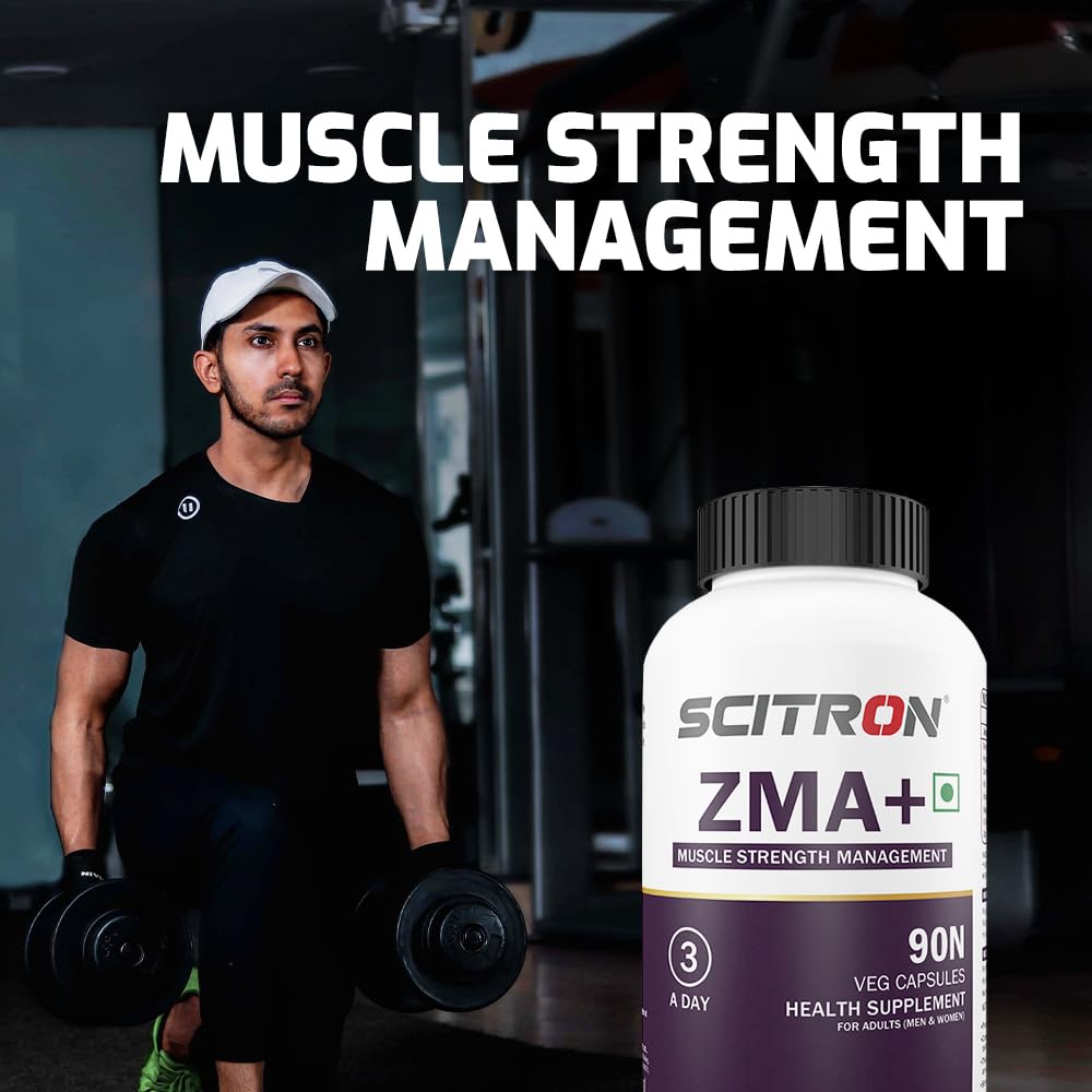 Scitron ZMA+ 90N Capsules | Zinc, Magnesium, B6 & L-Tryptophan | Sleep, Recovery & Hormone Support