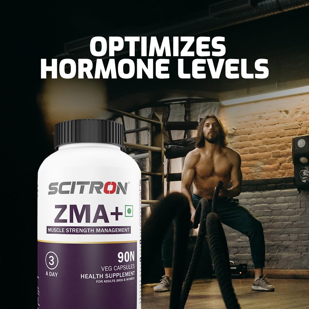 Scitron ZMA+ 90N Capsules | Zinc, Magnesium, B6 & L-Tryptophan | Sleep, Recovery & Hormone Support
