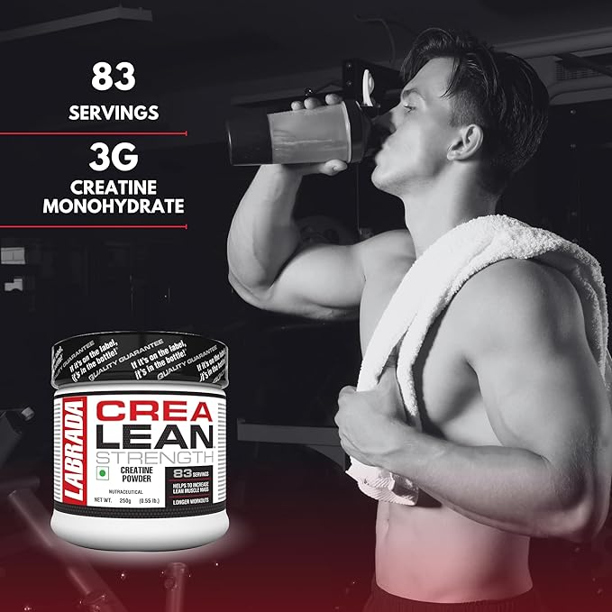 Labrada CreaLean | Creatine Monohydrate Powder | Post Workout Supplement for Muscle Repair | Recovery | Strength & Longer Workouts | Unflavored