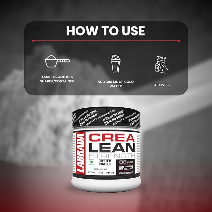 Labrada CreaLean | Creatine Monohydrate Powder | Post Workout Supplement for Muscle Repair | Recovery | Strength & Longer Workouts | Unflavored