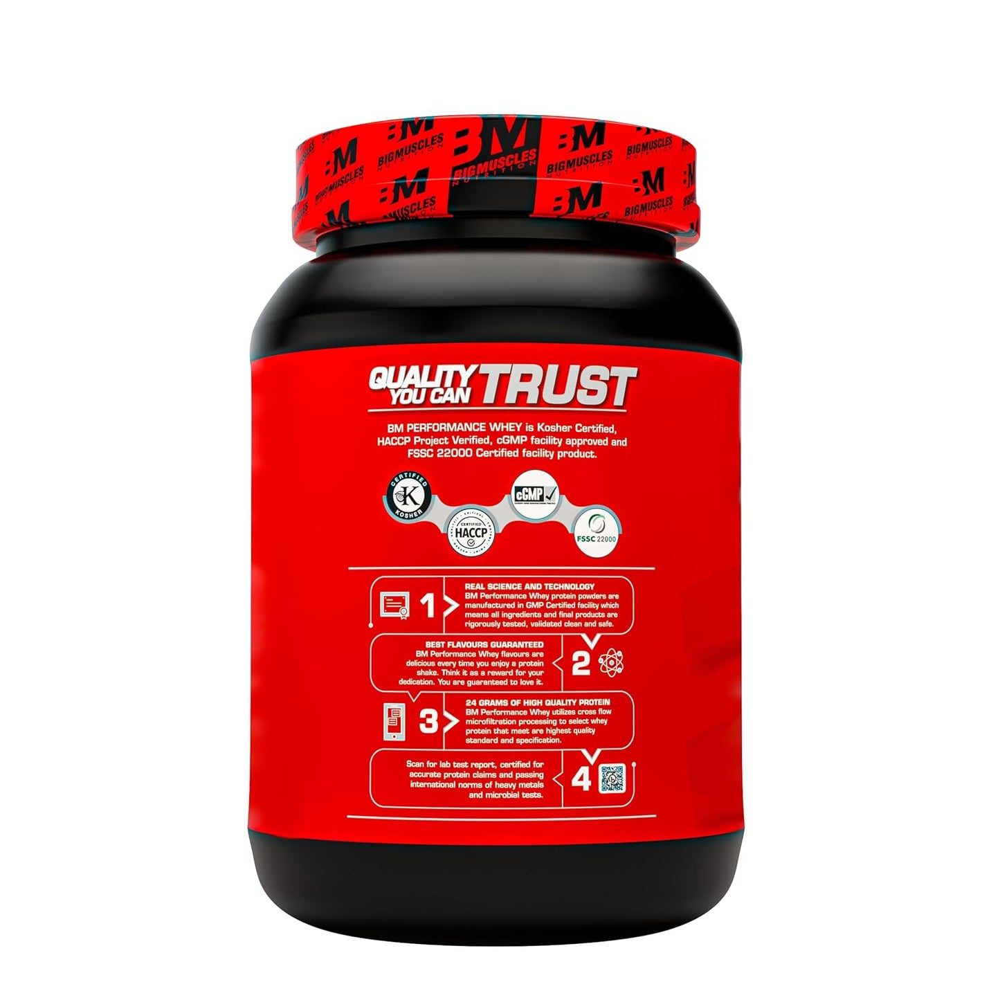 Bigmuscles Nutrition Performance Whey Protein | 1Kg Belgian Chocolate | 24g Isolate Whey Protein Blend | 6.7g BCAAs, L-Glutamine, L-Arginine, Taurine, L-Leucine