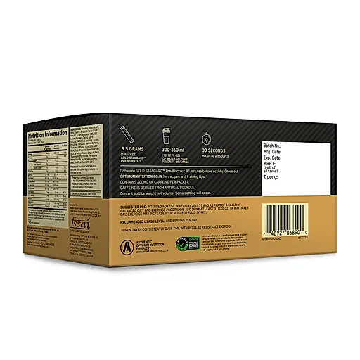 OPTIMUM NUTRITION (On) Gold Standard Pre-Workout- 142.5G/15 Single Serve Packs Stick | For Energy | Focus | Power | Endurance & Performance