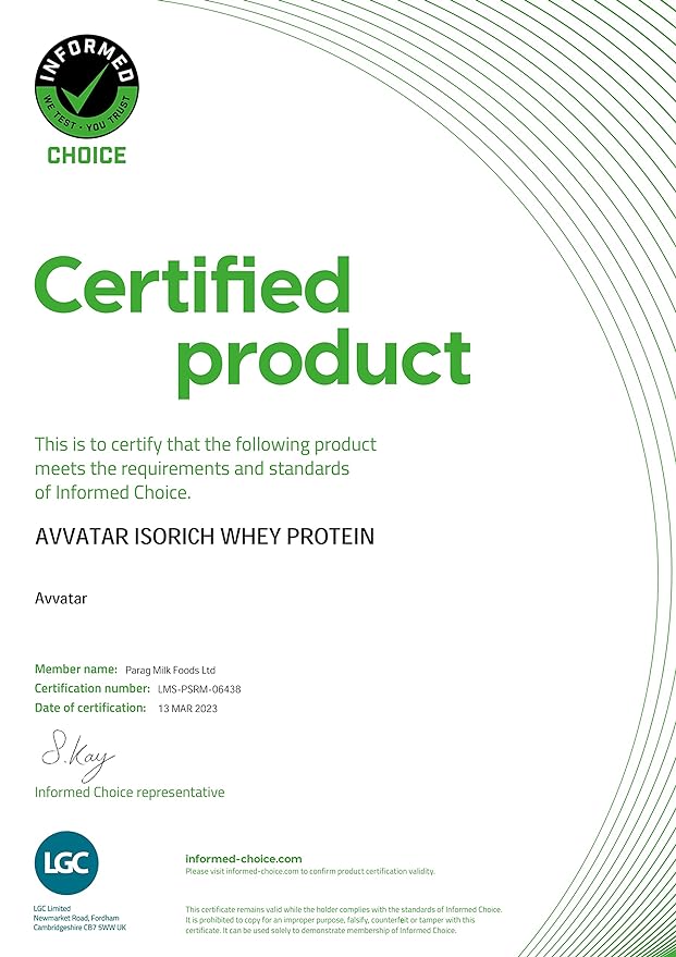 AVVATAR WHEY ISORICH PROTEIN | 29g Protein | Isolate