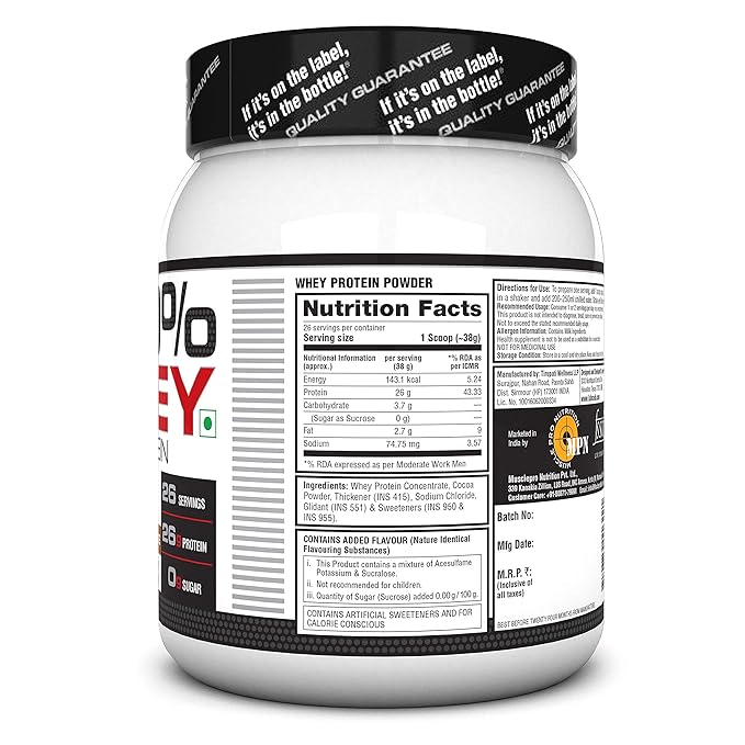Labrada 100% Whey Protein Concentrate | Post Workout | 26g Protein | 0g Sugar
