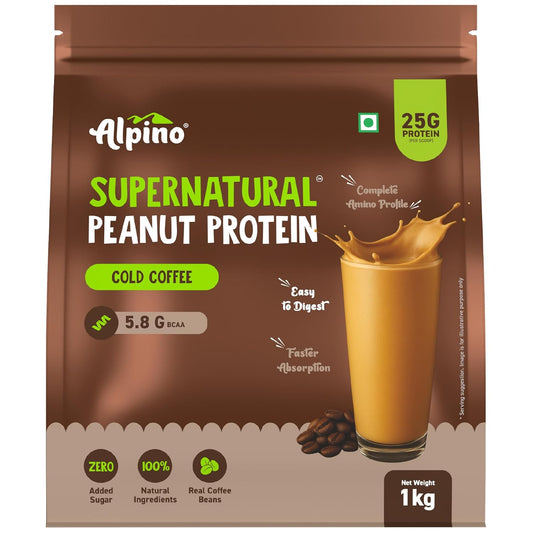 Alpino Supernatural Peanut Protein Powder|Plant Based Protein| Vegan