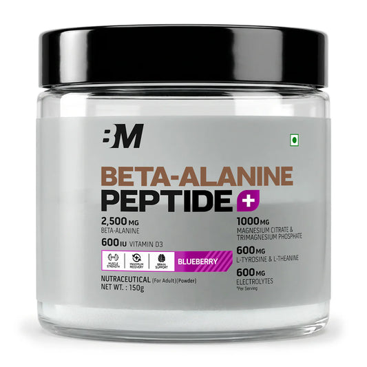 Bigmuscles Nutrition Beta-Alanine + Peptides | Beta Alanine Powder with Superior Grade Magnesium| Electrolytes| Tyrosine & Vitamin D3