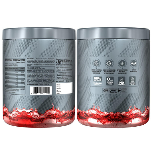 Bigmuscles Nutrition Creatine | Micronized Creatine Monohydrate To Support Lean Muscle Repair & Recovery