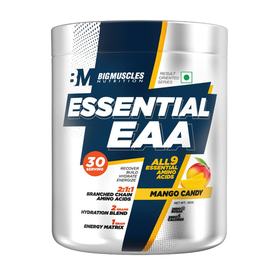 Bigmuscles Nutrition Essential EAA | All 9 Essential Amino Acids with Electrolyte & Energy Matrix