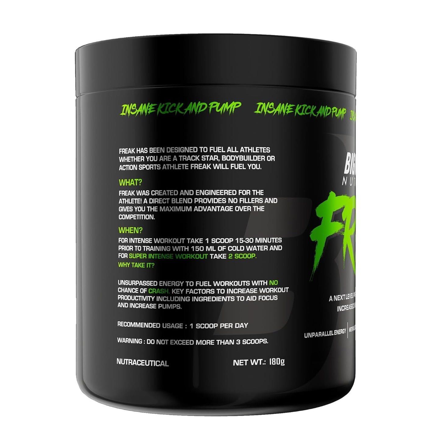 Bigmuscles Nutrition Freak Pre-Workout | Increased Energy, Strength | Mental Focus & Powerfull Pumps