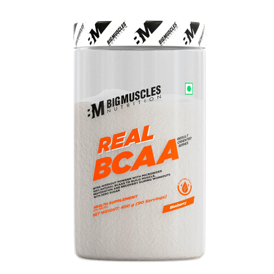 Bigmuscles Nutrition Real BCAA with Electrolytes | BCAA Powder in 2:1:1 Optimal Ratio | Powerful Intra Workout for Muscle Recovery & Endurance