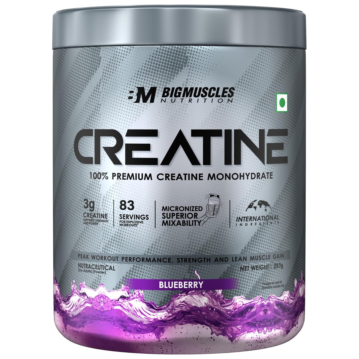 Bigmuscles Nutrition Creatine | Micronized Creatine Monohydrate To Support Lean Muscle Repair & Recovery