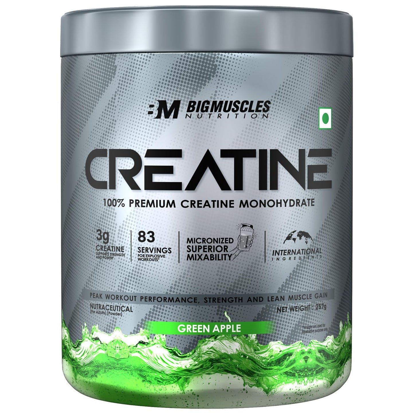 Bigmuscles Nutrition Creatine | Micronized Creatine Monohydrate To Support Lean Muscle Repair & Recovery