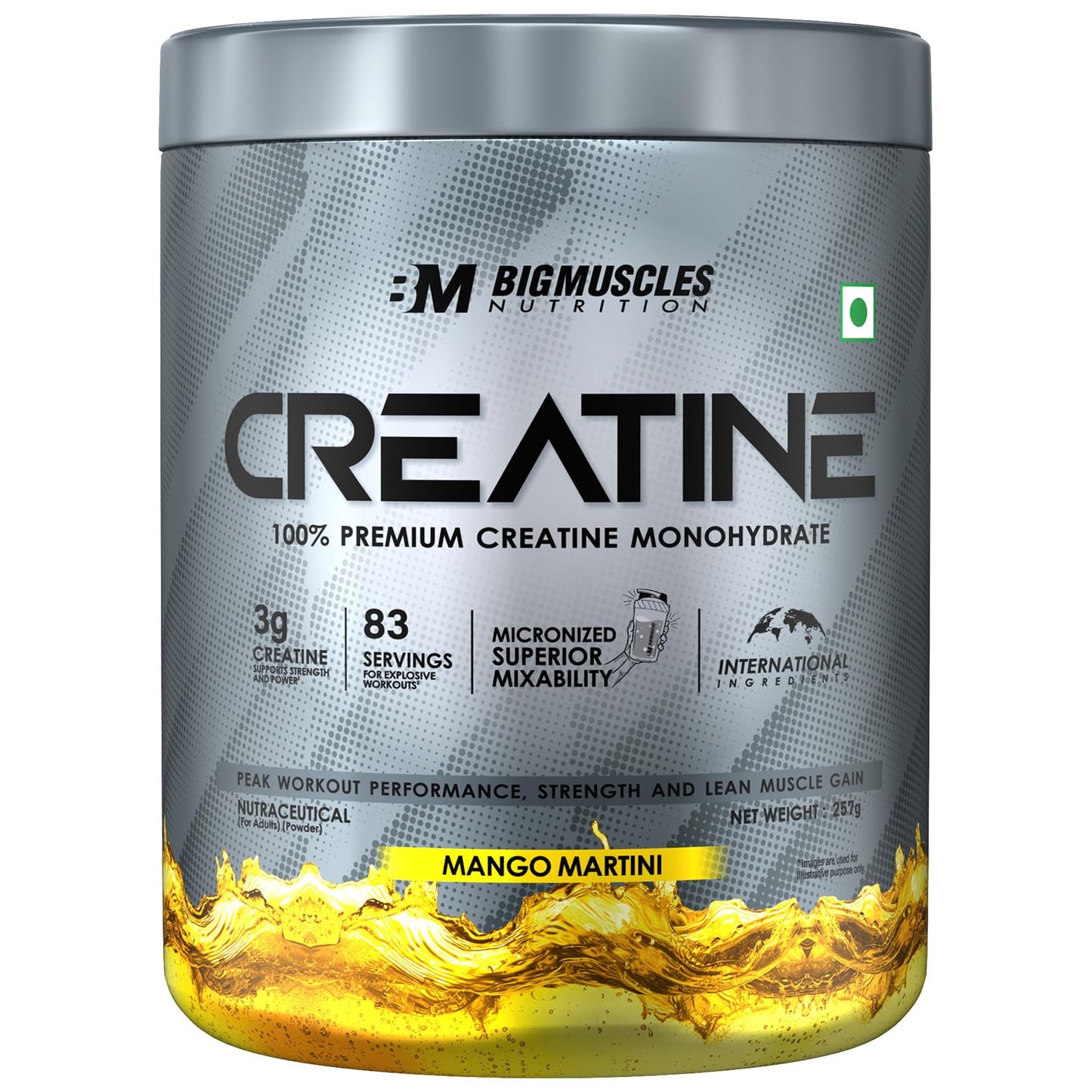 Bigmuscles Nutrition Creatine | Micronized Creatine Monohydrate To Support Lean Muscle Repair & Recovery