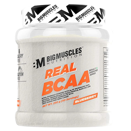 Bigmuscles Nutrition Real BCAA with Electrolytes | BCAA Powder in 2:1:1 Optimal Ratio | Powerful Intra Workout for Muscle Recovery & Endurance