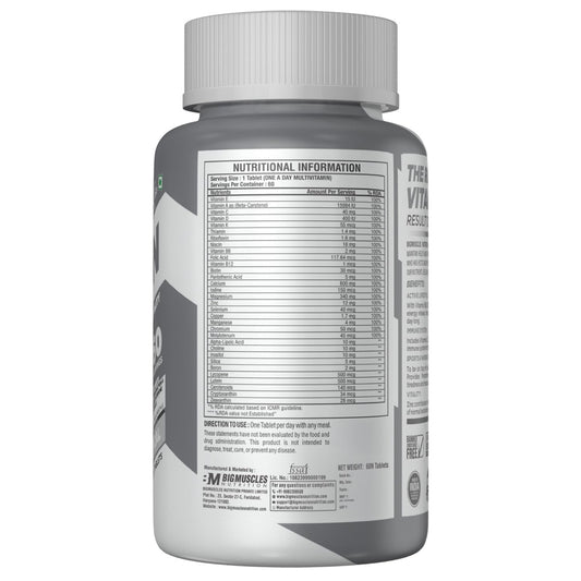 Bigmuscles Nutrition The Real Vitamin Advanced Multivitamin | 60 Servings