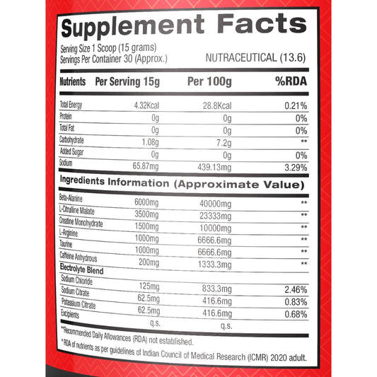 BPI Sports 1.M.R. Vortex | Pre-Workout Supplement |450gm