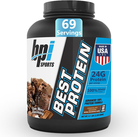 BPI Sports Best Protein | 100% Whey Protein Powder | Muscle Growth, Recovery, Meal Replacement | No Fillers| Gluten Free | Best Protein Powder for Men & Women