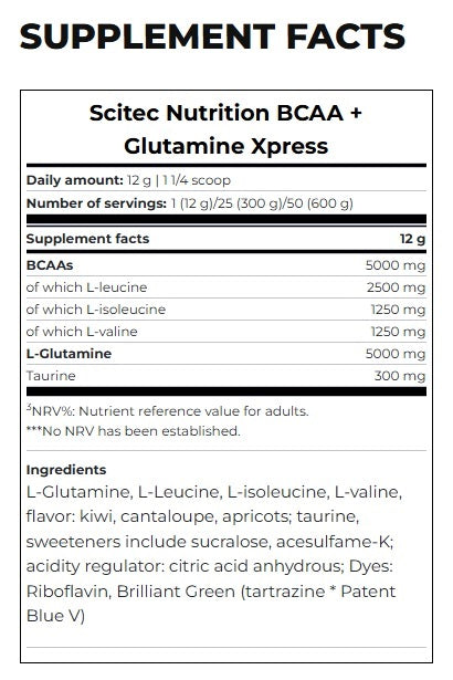 Scitec Nutrition BCAA + Glutamine Xpress Supplement |Watermelon |300G