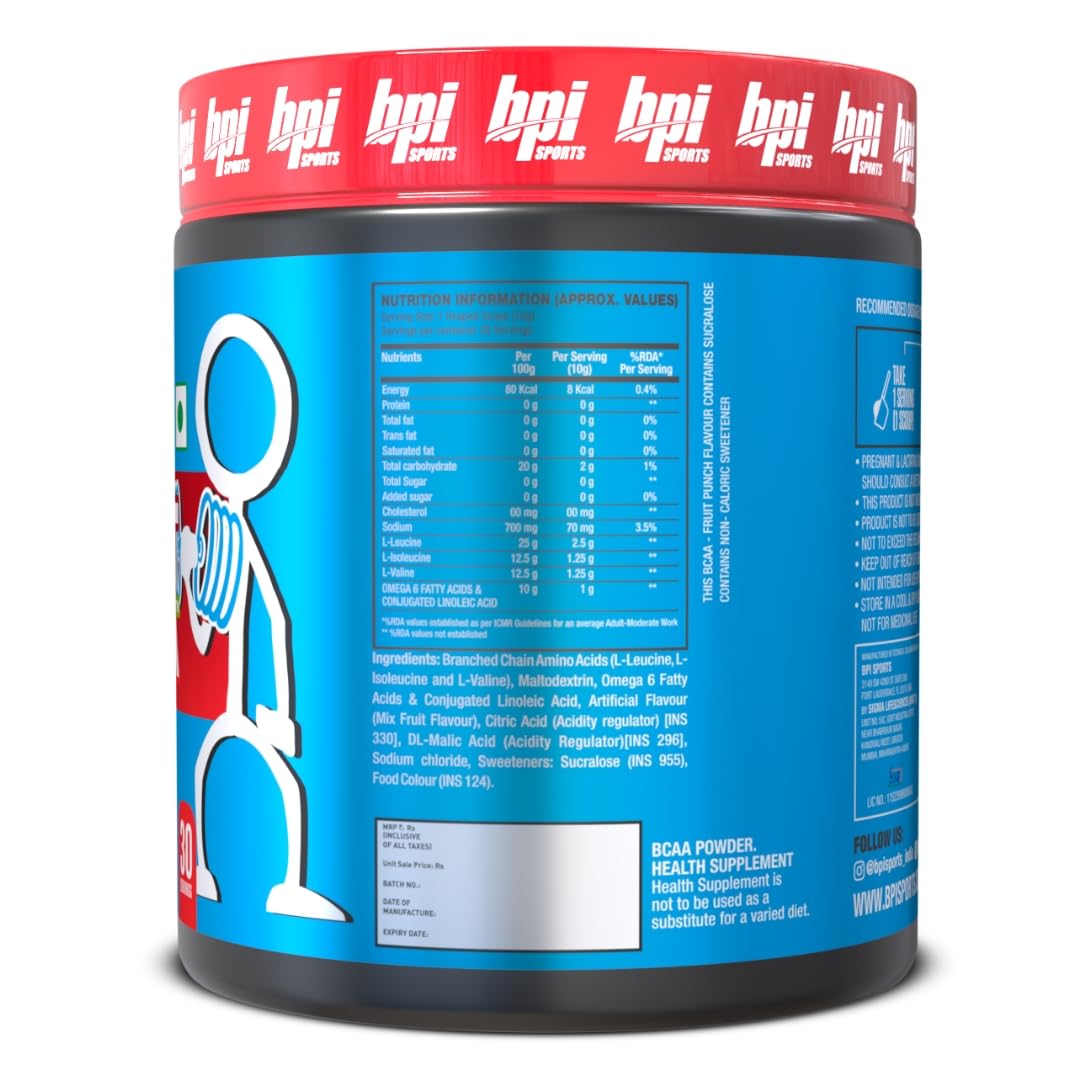 BPI Sports Best BCAA | BCAA Powder | Branched Chain Amino Acids | Muscle Recovery | Muscle Protein Synthesis | Lean Muscle | Improved Performance - Hydration | 30 Servings | 300 grams