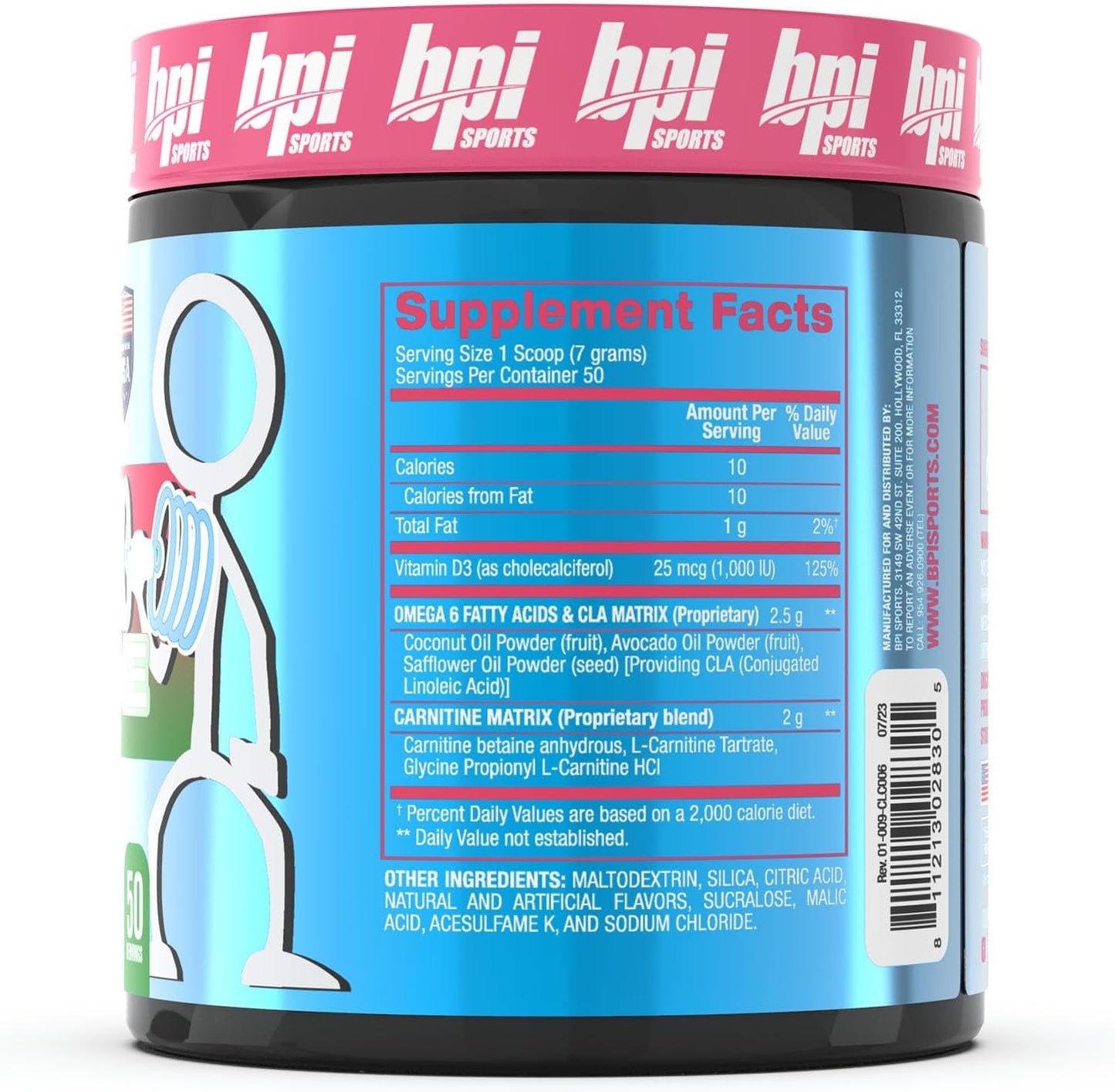 BPI Sports CLA + Carnitine |Conjugated Linoleic Acid | Weight Loss Formula | Metabolism, Performance, Lean Muscle | Caffeine Free | For Men & Women | 50 servings