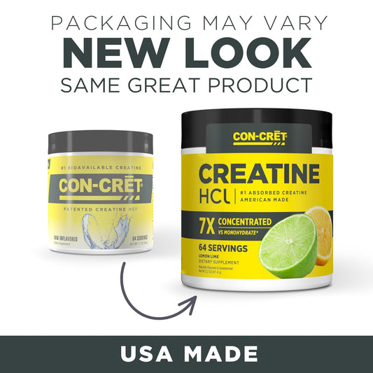 CON-CRET Concentrated Creatine | Pure Creatine HCL supports Muscle| Cognitive| Cellular Energy | USA Made & NSF Certified