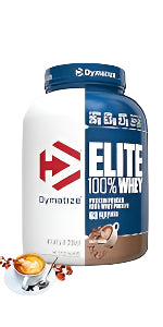 Dymatize Nutrition Elite 100% Whey Protein | Whey Protein Powder | Muscle Recovery | 25g Protein| 5.5g BCAA | Fast-Absorbing Protein | Gluten-Free | Blend with BCAAs & Glutamine | 5 Lbs