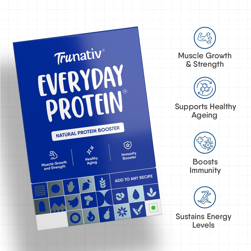 TruNativ Everyday Protein| 13.5g Protein| With Whey Protein Isolate| Dairy Extract| Enhances Muscle Growth & Strength| For Men & Women| Cook able Protein| Stir, Bake, Blend| All Natural