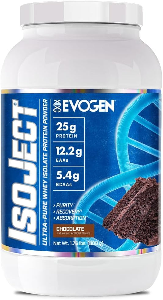 Evogen Isoject |Whey Protein Isolate | Ultra-Pure Whey Protein Powder with Ignitor Enzymes| BCAAs and EAAs | Enhanced Absorption & Recovery