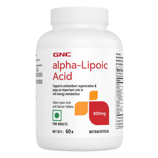 GNC Alpha-Lipoic Acid 300mg | 60 Veg Tablets | Universal Antioxidant Support | Boosts Energy Levels | Maintains Healthy Blood Sugar Levels | Prevents Signs Of Aging | Supports Brain & Nerve Functions