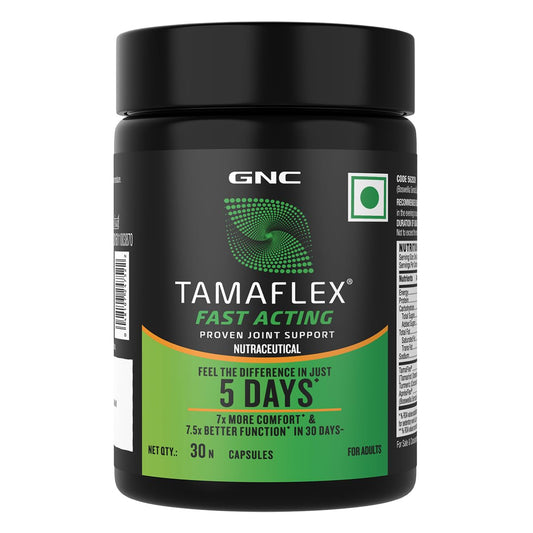 GNC TamaFlex Fast-Acting | Joint Comfort in 5 Days | Relives Pain | Improves Mobility | Reduces Stiffness | 100% Vegan Supplement | 30 Capsules