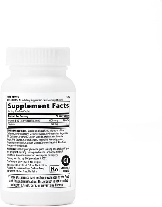 GNC Vitamin B-12 1000mcg| Supports Energy Production| 90 Caplets