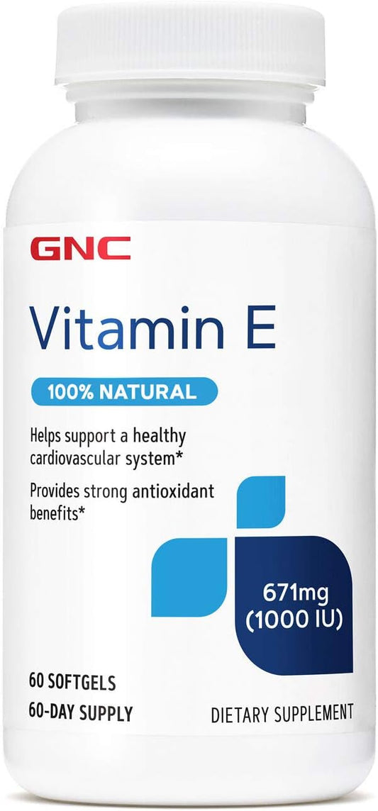 GNC Vitamin E 100% Natural 1000IU | 60 Softgels