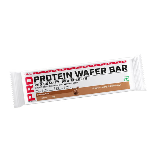 GNC Pro Performance 100% Protein Wafer Bar | 10g Pure Whey Protein Snack | 0 Trans Fat | 0 Added Sugar | No Palm Oil | 40g