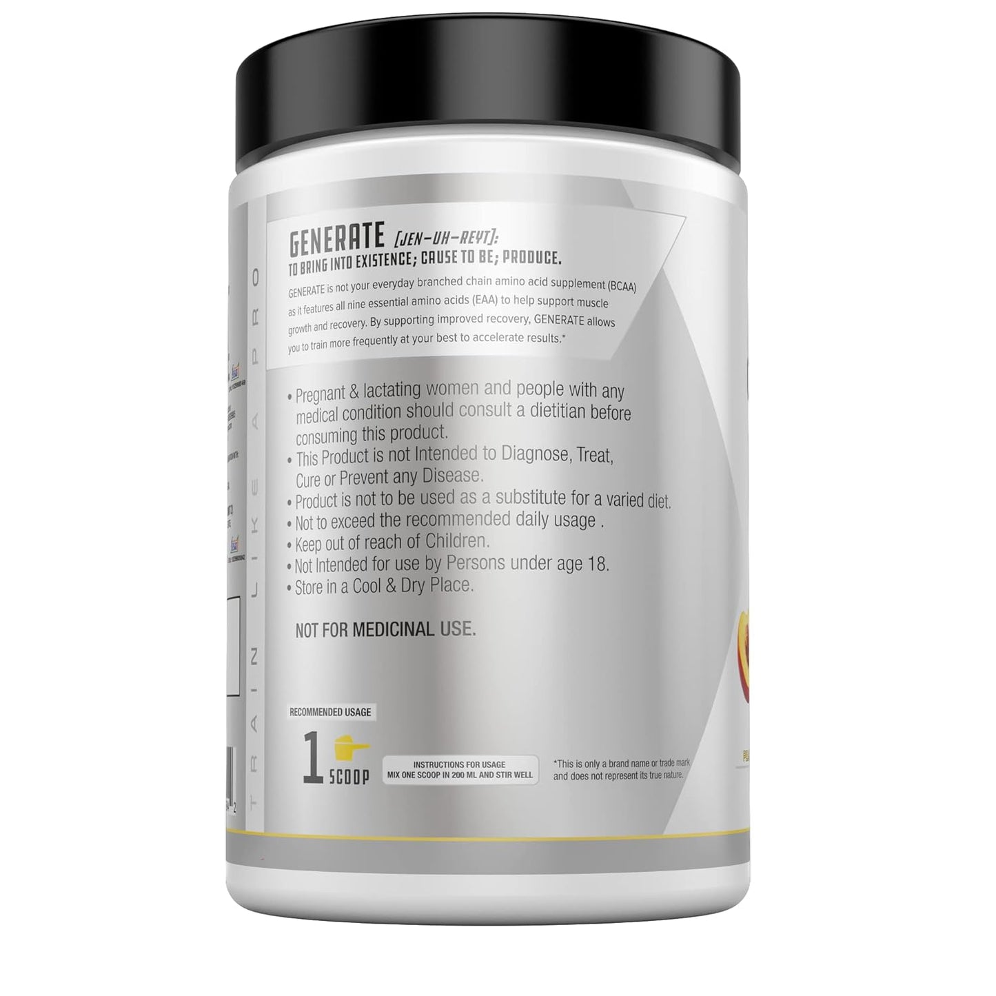 Cutler Nutrition Generate - EAA and BCAA Powder | Best Post Workout Recovery Drink and BCAA Supplement with Essential Amino Acids, 5g BCAAs, 2g EAAs for Lean Muscle Mass | 330g | 30 Servings