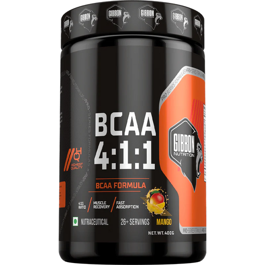 Gibbon Nutrition BCAA 4:1:1 Powder | Advanced Muscle Recovery & Endurance Formula | With Beta Alanine & L-Glutamine | Supports Muscle Growth & Performance