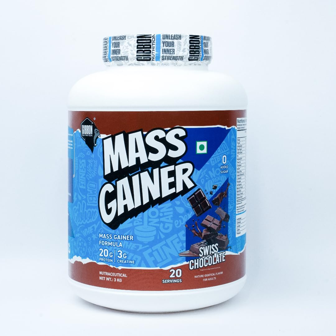 Gibbon Mass Gainer Protein Powder with Testosterone Booster| Nutrition Mass Gainer |Advanced Muscle & Strength Builder with Testosterone Boosters