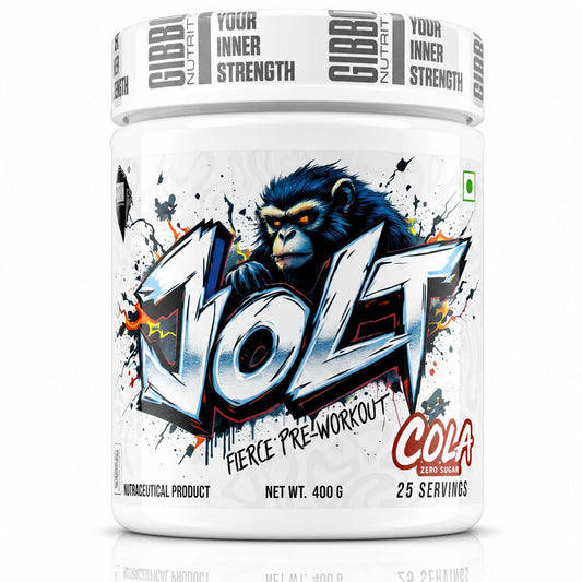 GIBBON JOLT Fierce Pre-Workout | 7000mg Citrulline|5400mg Beta-Alanine| 300mg Caffeine |1000mg Taurine | Zero Sugar|Vegetarian| Gluten Free