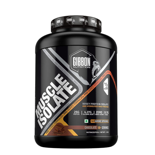Gibbon Muscle Isolate 2kg | Pro Series Formula | Nutraceutical with no Amino Spiking | Raw Whey Isolate | 60 Servings | Zero added sugar