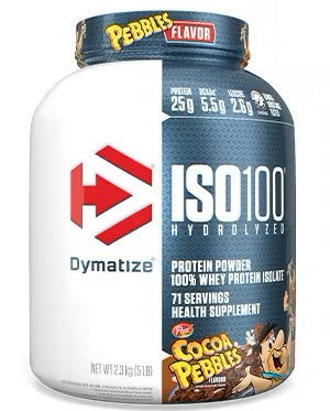 Dymatize Nutrition ISO100 Hydrolyzed Whey Protein Isolate | Fast-Digesting | Muscle Recovery Formula with Amino Acids | Low Sugar & Fat | 5 lbs